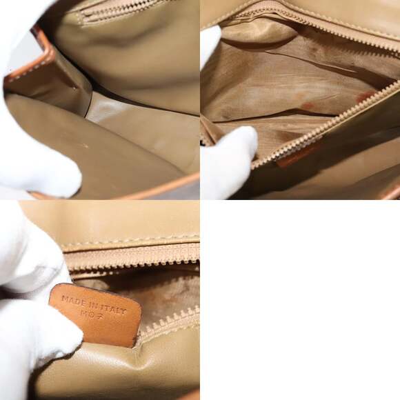 CELINE Macadam Canvas Shoulder Bag Pvc Beige Gold - Picture 12 of 12